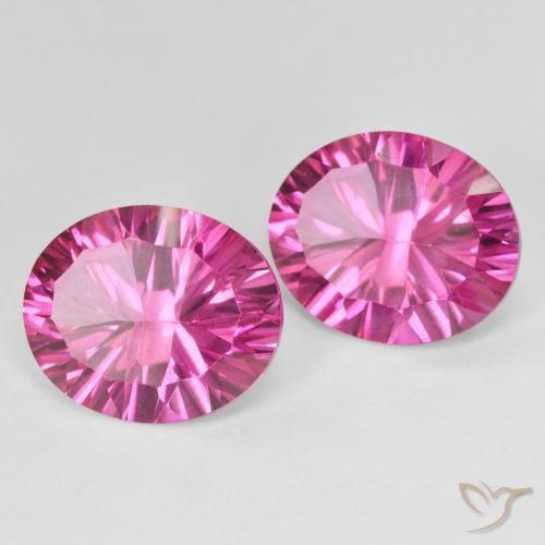 Gemme di Topazio mistico Rosa hot naturale da 10.74 ct, Ovale, VVS-VS