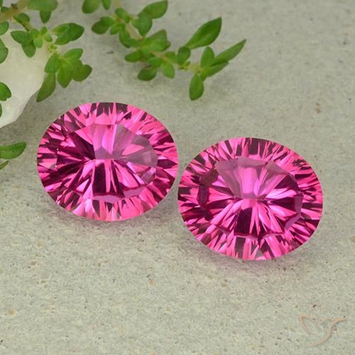 Gemme di Topazio mistico Rosa scuro naturale da 10.01 ct, Taglio ovale, VVS-VS