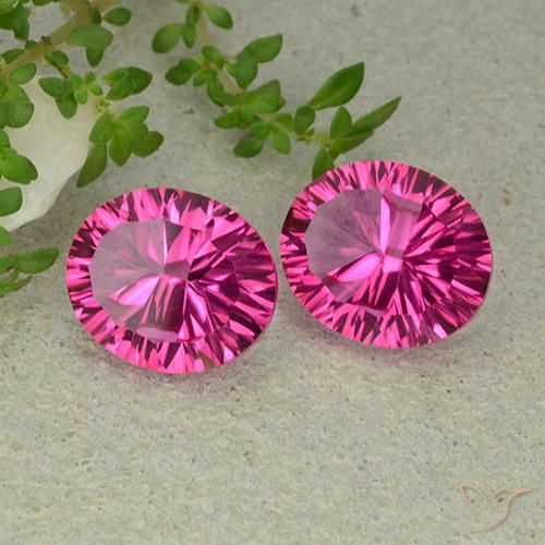Gemme di Topazio mistico Rosa scuro naturale da 10.01 ct, Taglio ovale, VVS-VS