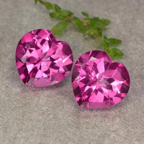 Gemme di Topazio mistico Magenta intenso naturale da 10,56 ct, A forma di cuore, VVS-VS