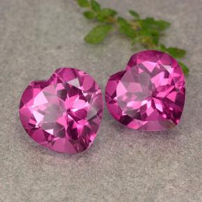 Gemme di Topazio mistico Magenta intenso naturale da 10,56 ct, A forma di cuore, VVS-VS