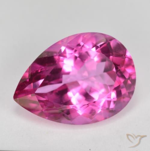 Topazio mistico Rosa hot naturale da 7.00 ct, Forma a pera, VVS-VS