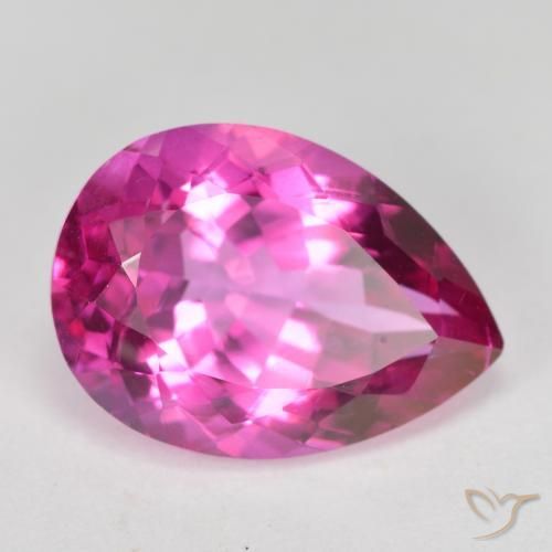 Topazio mistico Rosa hot naturale da 7.00 ct, Forma a pera, VVS-VS