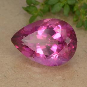 Topazio mistico Rosa hot naturale da 6.77 ct, Forma a pera, VVS-VS