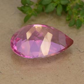 Topazio mistico Rosa hot naturale da 6.77 ct, Forma a pera, VVS-VS