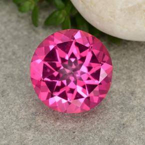 Topazio mistico Rosa hot naturale da 3.90 ct, Taglio rotondo, VVS-VS