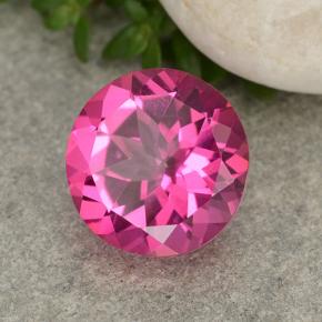 Topazio mistico Rosa hot naturale da 3.90 ct, Taglio rotondo, VVS-VS