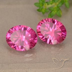 Topazio mistico naturale rosa da 5,93 ct, taglio ovale, VVS-VS