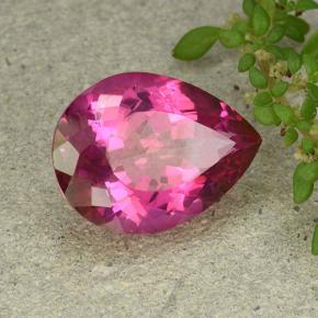 Topazio mistico Rosa medio-scuro naturale da 9.60 ct, Forma a pera, VVS