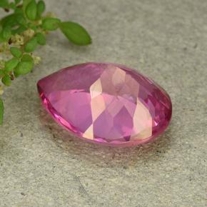 Topazio mistico Rosa medio-scuro naturale da 9.60 ct, Forma a pera, VVS