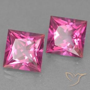Gemme di Topazio mistico Rosa hot naturale da 12.94 ct, Quadrato, VVS-VS