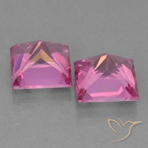 Gemme di Topazio mistico Rosa hot naturale da 12.94 ct, Quadrato, VVS-VS