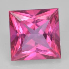 Topazio mistico Rosa medio-scuro naturale da 5.93 ct, Quadrato, VVS-VS