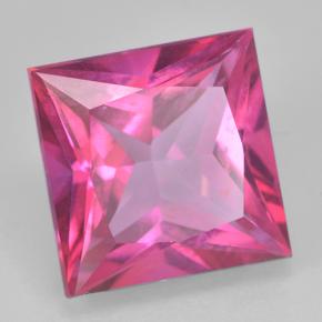 Topazio mistico Rosa medio-scuro naturale da 5.93 ct, Quadrato, VVS-VS