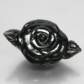 Nefrite naturale nero da 57,95 ct, forma fantasia, opaco