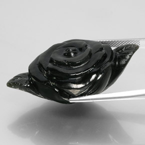 Nefrite naturale nero da 57,95 ct, forma fantasia, opaco