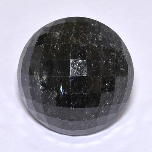 Nuummite Nero naturale da 18.97 ct, Taglio rotondo, Opaco