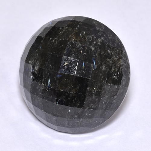 Nuummite Nero naturale da 18.97 ct, Taglio rotondo, Opaco