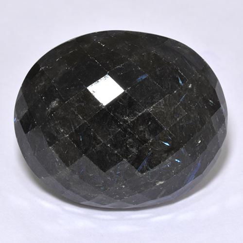 Nuummite nero naturale da 29,81 ct, taglio ovale, opaco