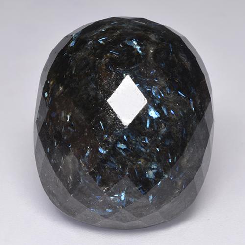 Nuummite naturale nero da 45,83 ct, taglio a cuscino, opaco