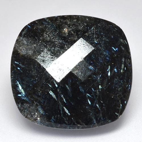Nuummite naturale nero da 33,49 ct, taglio a cuscino, opaco