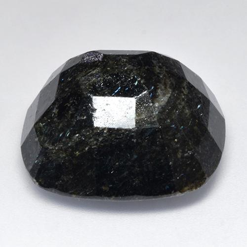Nuummite naturale nero da 33,49 ct, taglio a cuscino, opaco