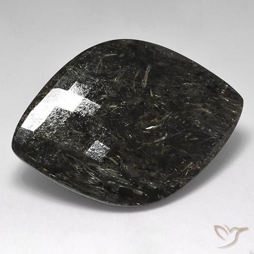 Nuummite Nero con scintillio blu naturale da 61.20 ct, Taglio a fantasia, Opaco