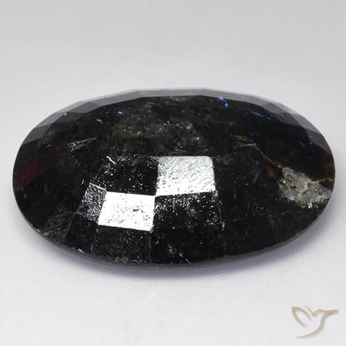 Nuummite Nero naturale da 38.94 ct, Ovale, Opaco