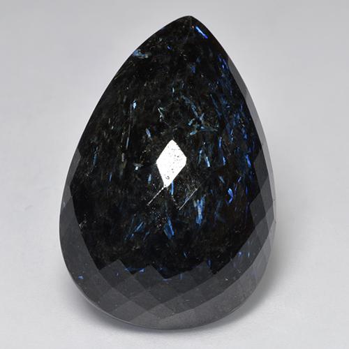 Nuummite Nero naturale da 43.23 ct, Forma a pera, Opaco