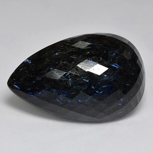 Nuummite Nero naturale da 43.23 ct, Forma a pera, Opaco
