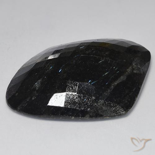 Nuummite Nero con scintillio blu naturale da 58.60 ct, Taglio a fantasia, Opaco