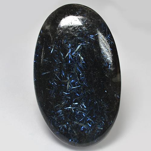 Nuummite naturale nero da 79,60 ct, taglio ovale, opaco