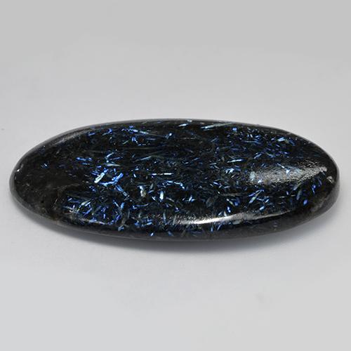 Nuummite naturale nero da 79,60 ct, taglio ovale, opaco