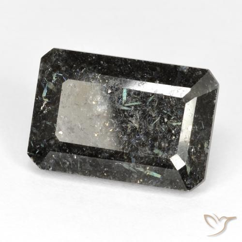Nuummite Nero naturale da 16.29 ct, Ottagonale / Taglio smeraldo, Opaco