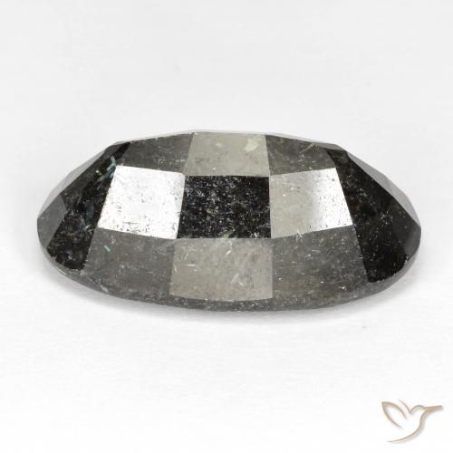 Nuummite Nero naturale da 19.24 ct, Ovale, Opaco