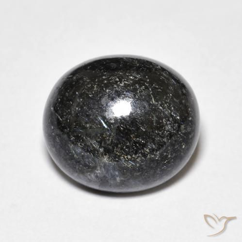 8.16ct Naturale Nero Nuummite, Ovale, Opaco