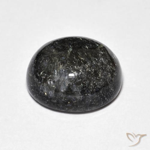 Nuummite Nero naturale da 8.16 ct, Ovale, Opaco