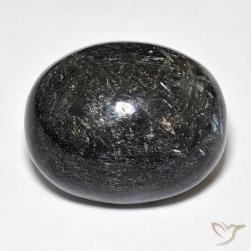 Nuummite Nero naturale da 29.00 ct, Ovale, Opaco