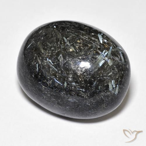 Nuummite Nero naturale da 29.00 ct, Ovale, Opaco
