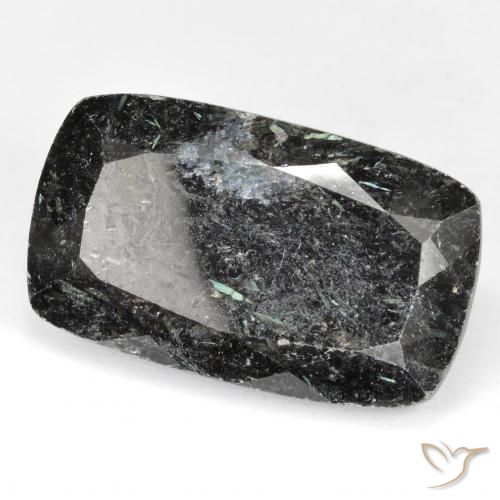 Nuummite Nero con scintillio blu naturale da 29.18 ct, Cuscino, Opaco