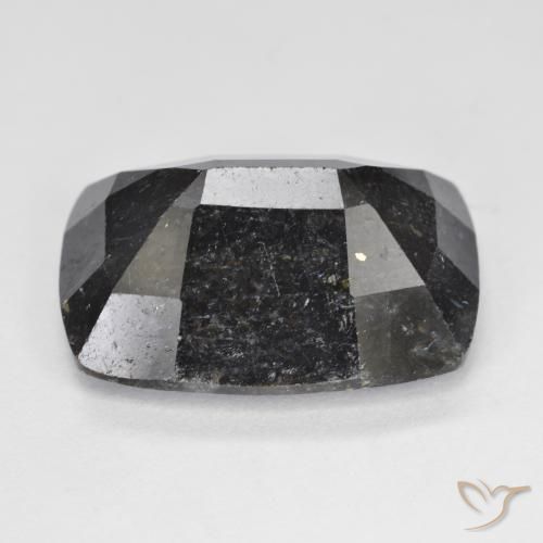 Nuummite Nero con scintillio blu naturale da 14.70 ct, Cuscino, Opaco