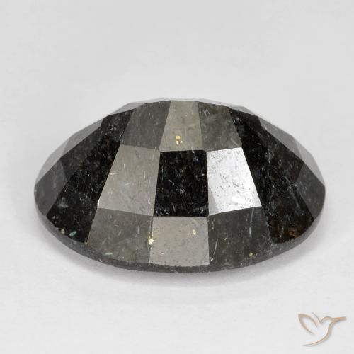 Nuummite Nero con scintillio blu naturale da 22.20 ct, Ovale, Opaco