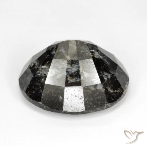 Nuummite Nero con scintillio blu naturale da 16.58 ct, Ovale, Opaco