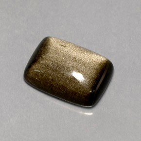 Ossidiana Patina dorata naturale da 7.58 ct, Taglio a cuscino, Opaco