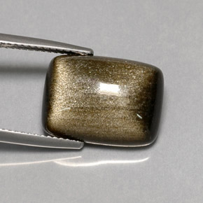 Ossidiana Patina dorata naturale da 7.58 ct, Taglio a cuscino, Opaco