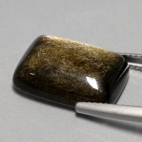 Ossidiana naturale giallo da 7,76 ct, taglio a cuscino, opaco