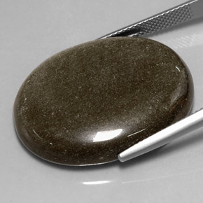 Ossidiana Patina dorata naturale da 30.57 ct, Taglio ovale, Opaco