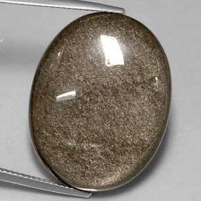 Ossidiana naturale giallo da 25,82 ct, taglio ovale, opaco