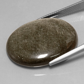 Ossidiana naturale giallo da 25,82 ct, taglio ovale, opaco