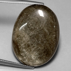 Ossidiana Patina dorata naturale da 23.77 ct, Taglio ovale, Opaco